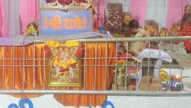 Photo of देवी मढ़िया किसलपुरी  में देवी पुराण, निकली भव्य कलश यात्रा