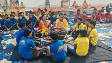 Photo of नर्मदांचल विद्या पीठ वरगांव में हुई मां सरस्वती की प्राण प्रतिष्ठा