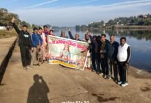 Photo of मैया अभियान ” स्वच्छ पर्यावरण स्वच्छ नर्मदा ” के संकल्प के साथ सेवादारों ने की घाटों की सफाई