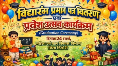 Photo of प्रवेश उत्सव कार्यक्रम” – 24 मार्च को जिलेभर में होगा “विद्या आरंभ प्रमाण पत्र वितरण